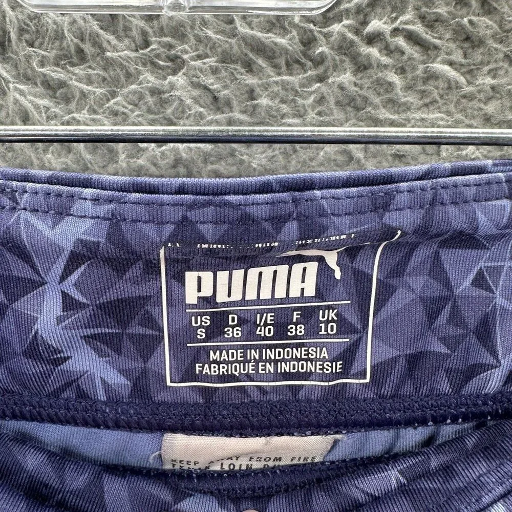 Puma Leggings Women's Small Purple Geometrical Print‎ Capri Leggings
